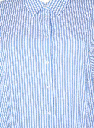 Lang stribet skjorte i bomuld , Light Blue Stripe, Packshot image number 2