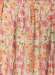 Kort kjole i viskose med smock og blomsterprint, Orange, Packshot image number 2