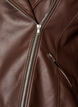 Bikerjakke i imiteret l&aelig;der , Brun, Packshot image number 2