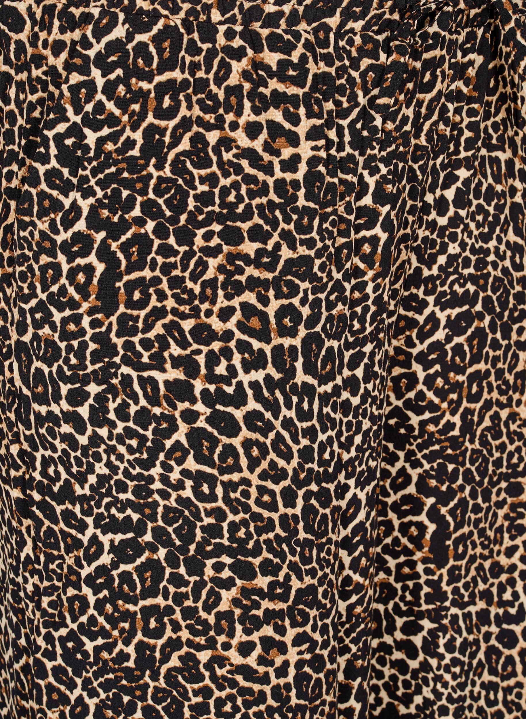 Zizzi L&oslash;se viskosebukser med lommer, Brun, Packshot image number 2