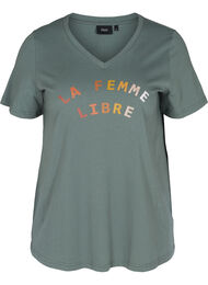 T-shirt med print, Balsam Green FEMME