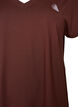 L&oslash;s tr&aelig;nings t-shirt med v-hals, Brun, Packshot image number 2