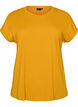 Kort&aelig;rmet T-shirt i bomuldsblanding, Gul, Packshot image number 0