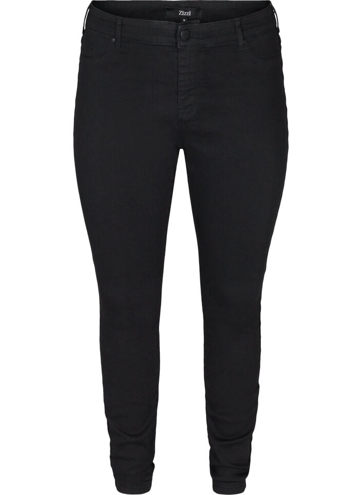 Jeggings i bomuldsblanding, Black, Packshot image number 0