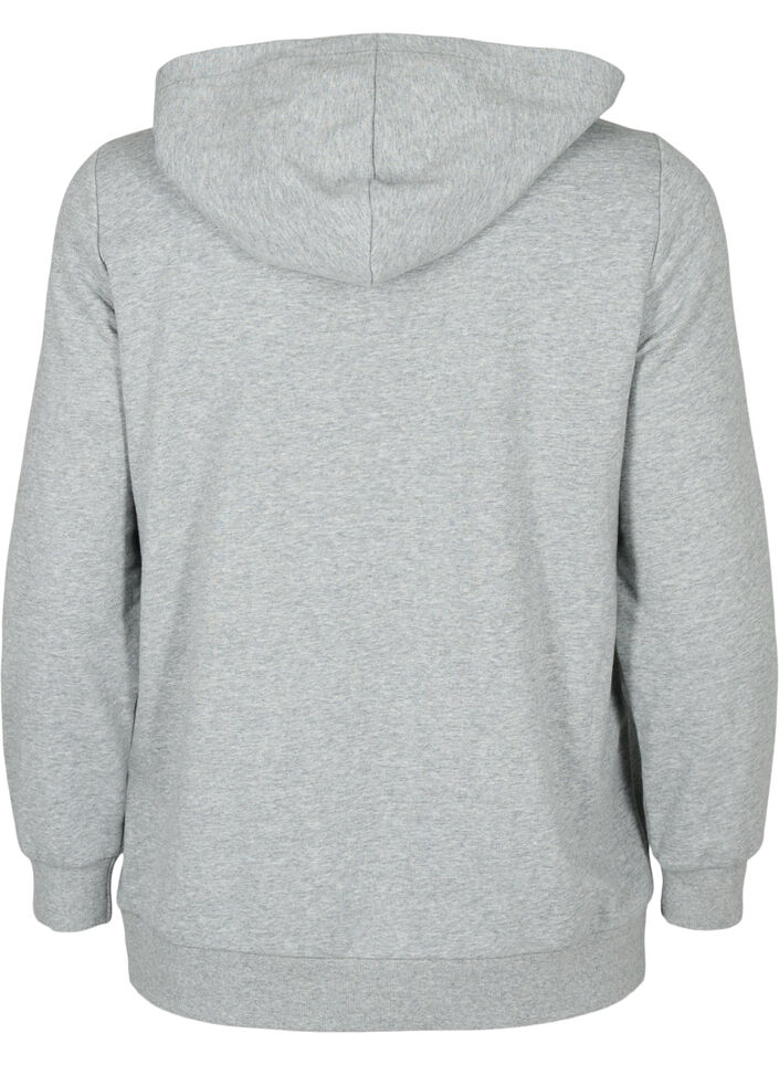 Sweat hættetrøje, Light Grey Melange, Packshot image number 1