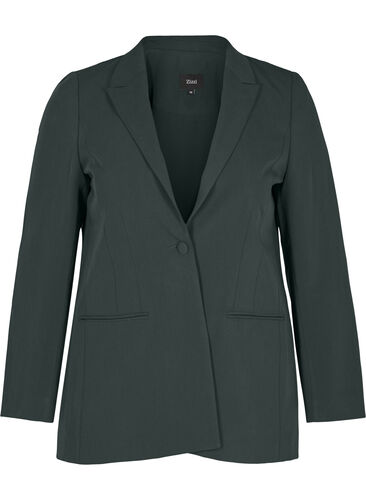 Klassisk blazer , Darkest Spruce, Packshot image number 0