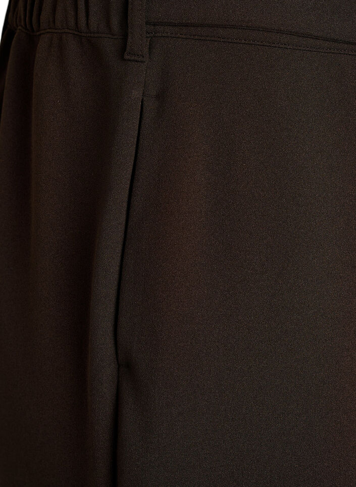 H&oslash;jtaljede bukser med b&aelig;lte-detalje og guldsp&aelig;nde, Brun, Packshot image number 3