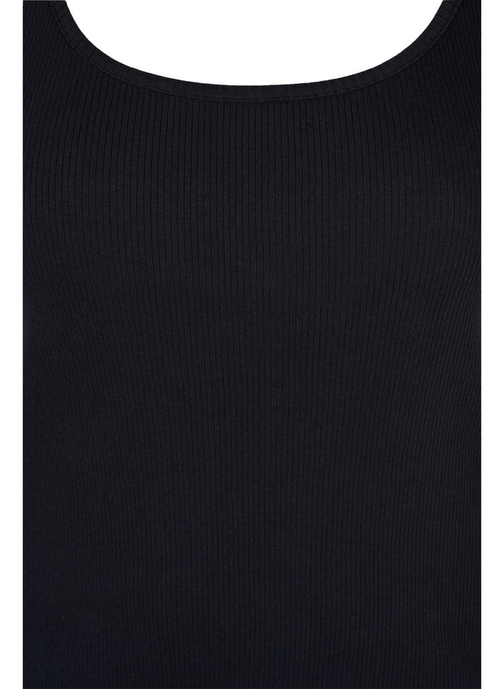 2-pak basis tanktop i rib, Black/Navy Blazer, Packshot image number 2