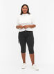 Slim fit capri jeans med lommer, Sort, Model image number 0