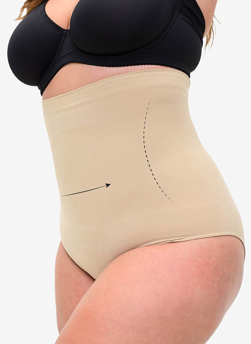 H&oslash;jtaljet shapewear trusse, Beige, Model image number 0