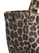 Shoppingbag i denim med leopardmønster, Brun, Packshot image number 2