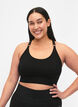 Seamless sports bh i ribkvalitet, Black, Model image number 0