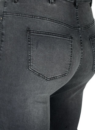 Tætsiddende jeans med sliddetaljer, Grey Denim, Packshot image number 3