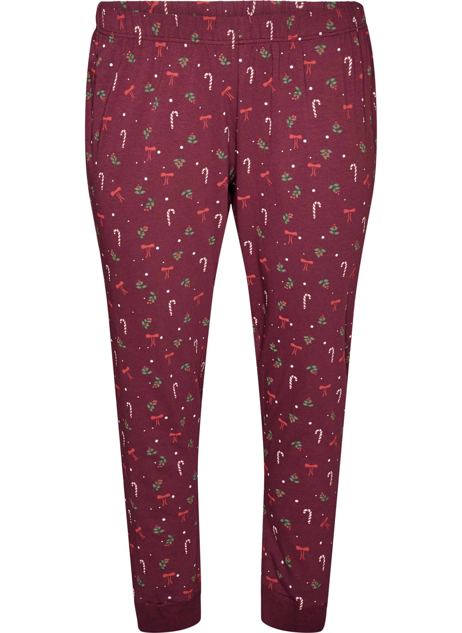 ZizziNatbukser med print, M&oslash;rk Bordeaux, Packshot image number 0