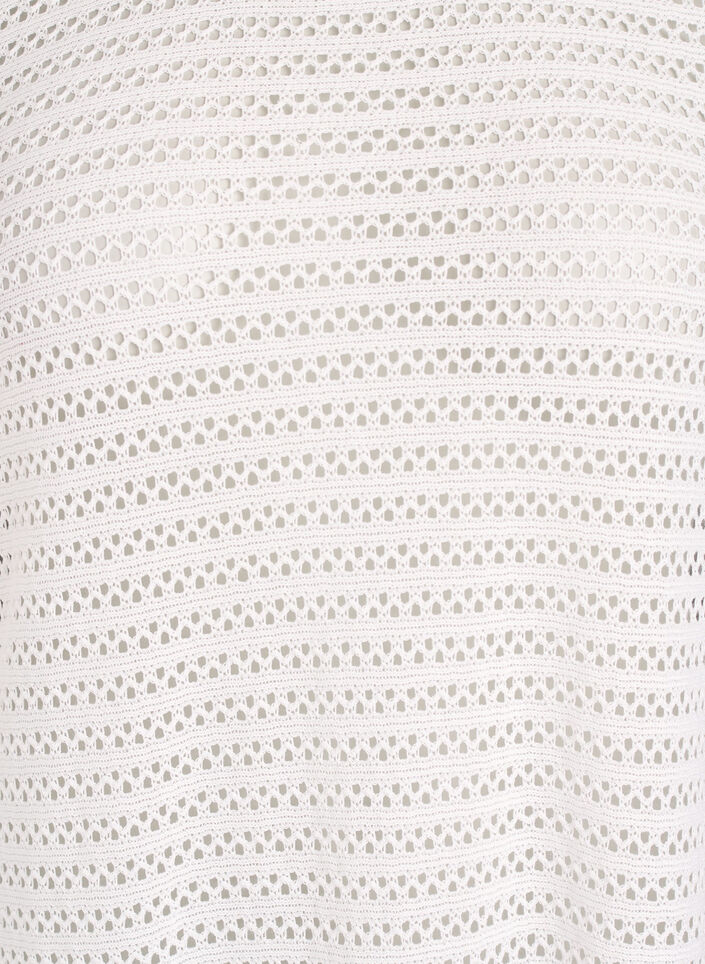 Strandkjole med hulm&oslash;nster og lange &aelig;rmer, Beige, Packshot image number 2