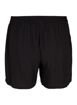 Løse shorts i viskose, Black, Packshot image number 1