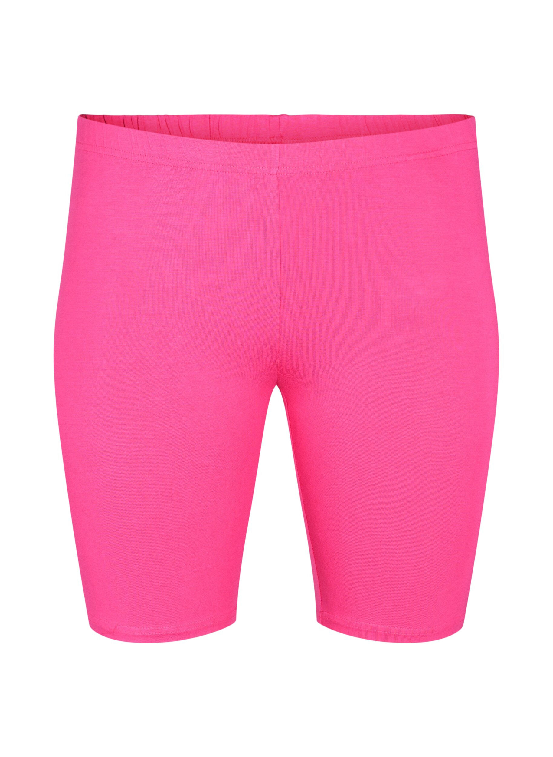 ZizziEnsfarvede basis cykelshorts, Lyser&oslash;d, Packshot image number 0
