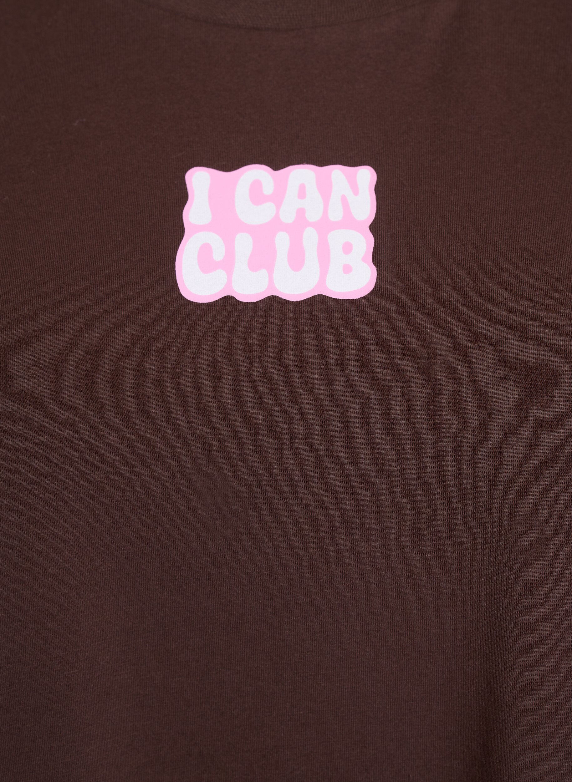 ZizziSporty t-shirt i &oslash;kologisk bomuld, Brun, Packshot image number 2