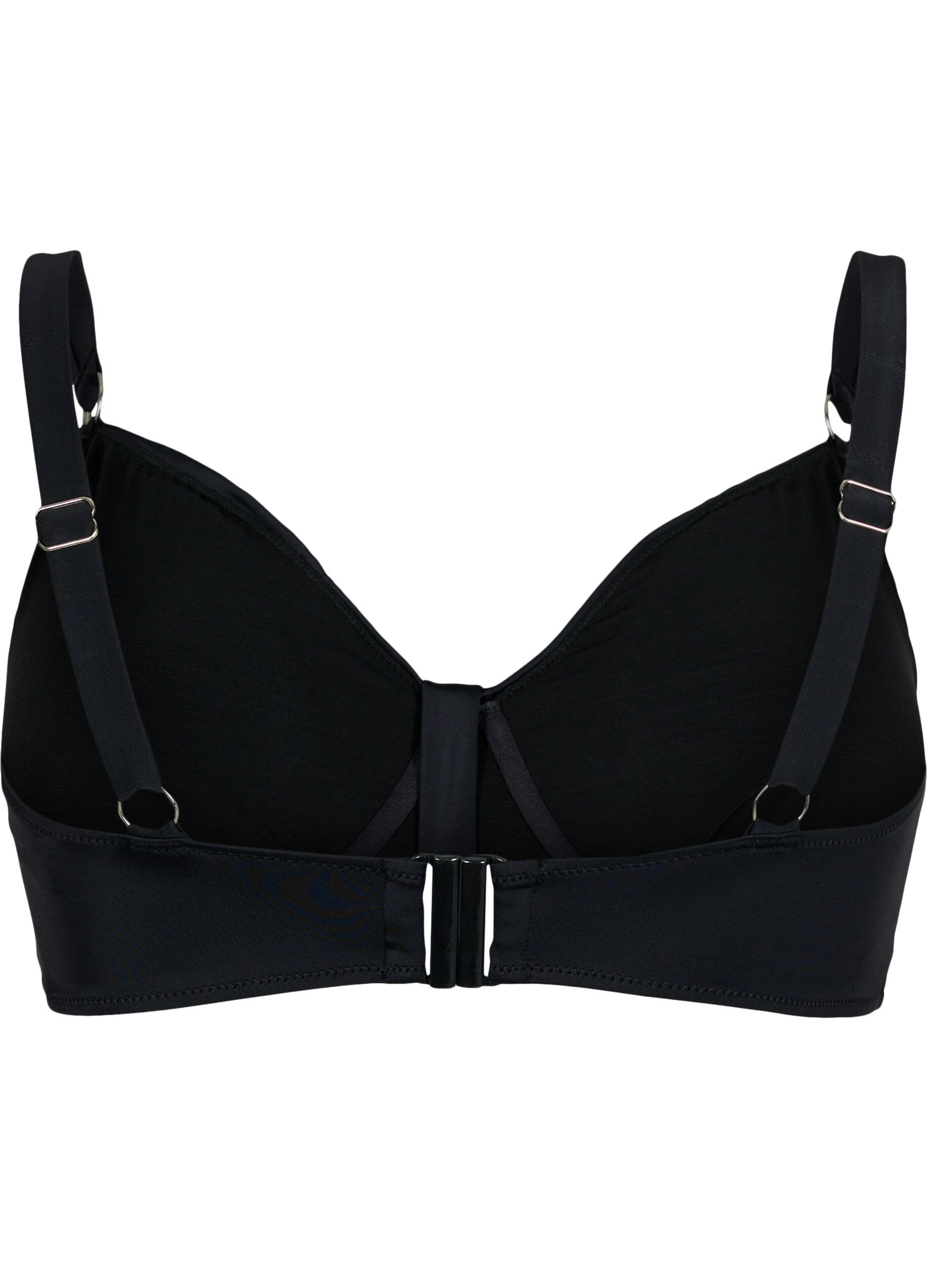 ZizziBikini b&oslash;jle bh med draperinger, Sort, Packshot image number 1