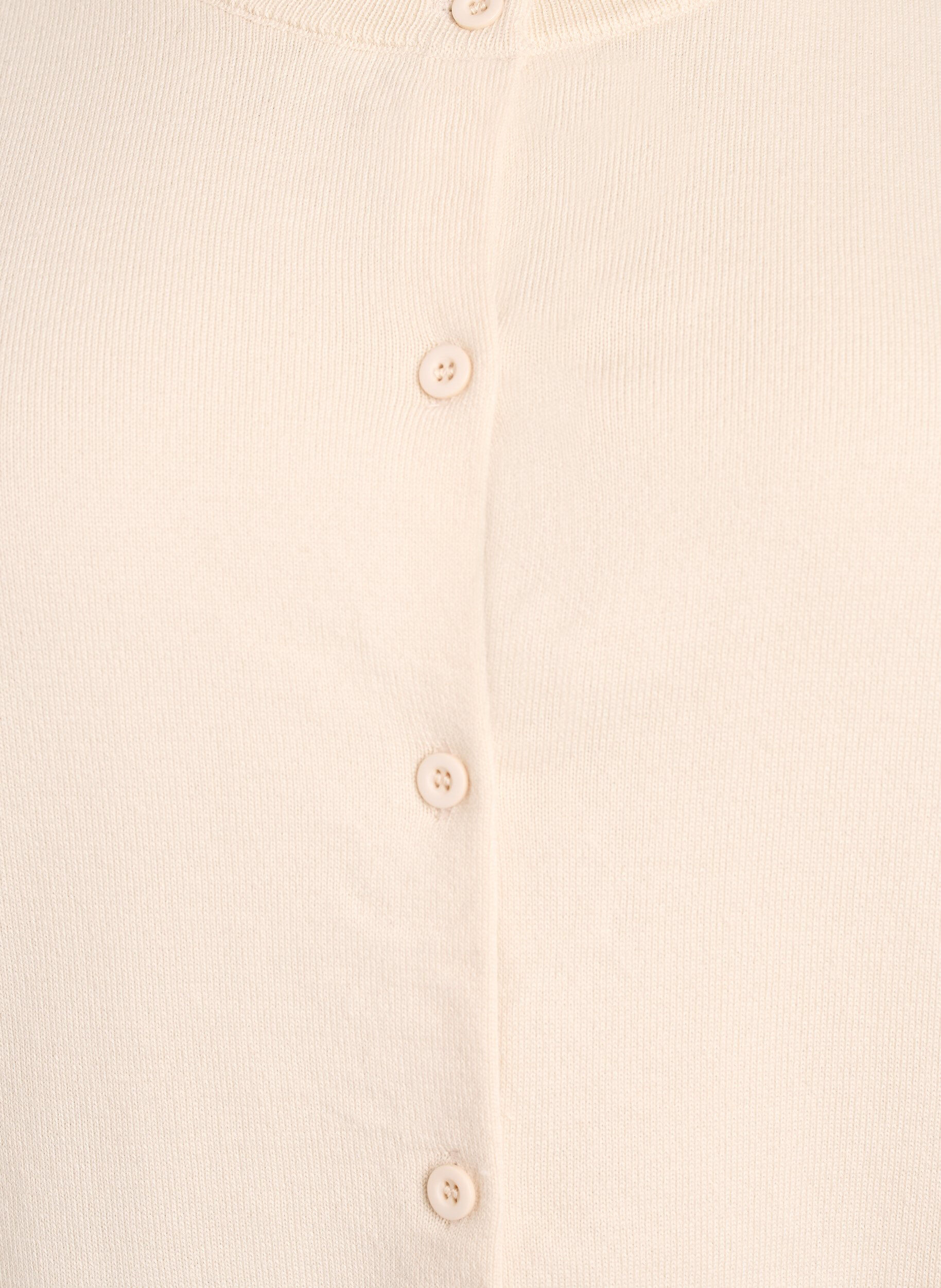 Zizzi Finstrikket cardigan med rund hals, Beige, Packshot image number 2