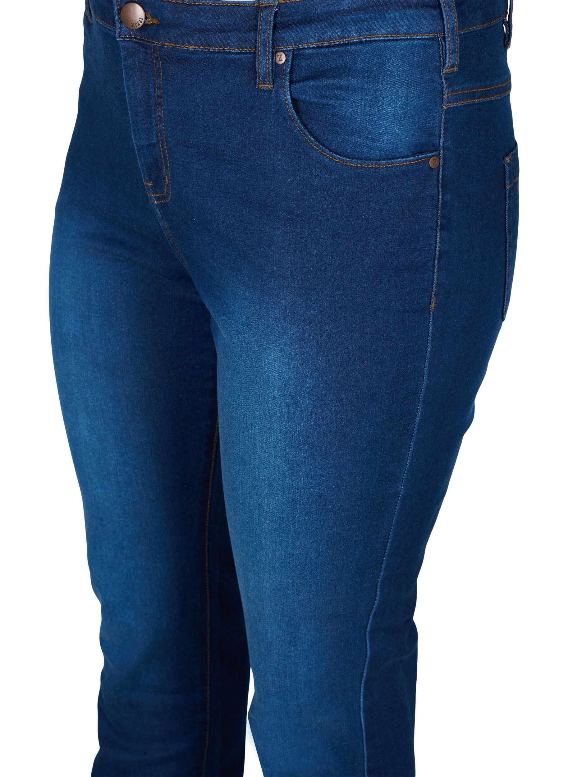 ZizziSlim fit Emily jeans med regul&aelig;r talje, Bl&aring;, Packshot image number 2