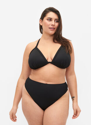 Bikini g-streng med regulær taljehøjde, Black, Model image number 0