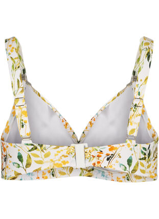 Printet bikini overdel med bøjle, Small White Flower, Packshot image number 1