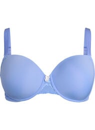 Formst&oslash;bt bh i mikrofiber med blondedetalje og sl&oslash;jfe, Bl&aring;