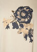 T-shirt med dekorativt frontprint, Vanilla, Packshot image number 2