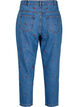 Mille mom fit jeans med broderi, Blå, Packshot image number 1