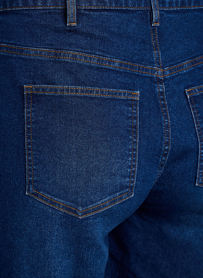 FLASH - Løse denimshorts med høj talje, Blå, Packshot image number 3