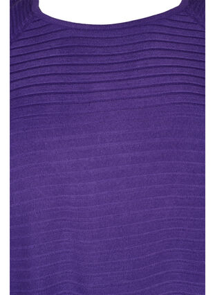 Strikbluse med rund halsudskæring, Ultra Violet, Packshot image number 2