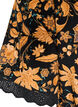 Blomstret bluse i bomuld med bindeb&aring;nd, Orange, Packshot image number 4