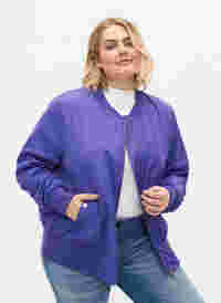 Bomberjakke med lommer, Purple Opulence, Model