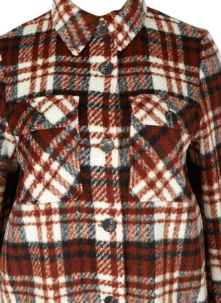 Ternet skjortejakke med brystlommer, Sequoia Check, Packshot image number 2