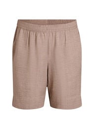 Shorts med lommer og h&oslash;j talje, Brun