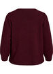 Strikket cardigan med blomsterdetalje, M&oslash;rk Bordeaux, Packshot image number 1
