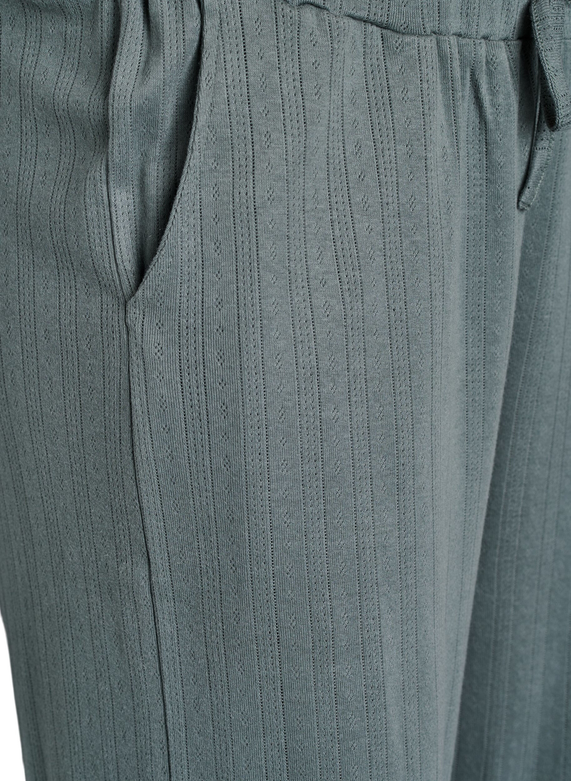 Zizzi Natbukser i &oslash;kologisk bomuld, Gr&oslash;n, Packshot image number 2