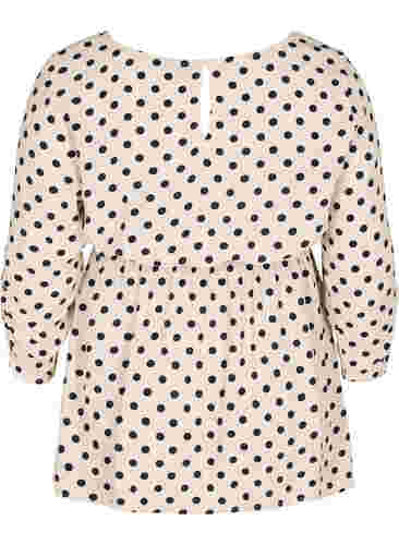 Graviditets bluse i viskose med prikker, Off White Dot, Packshot image number 1