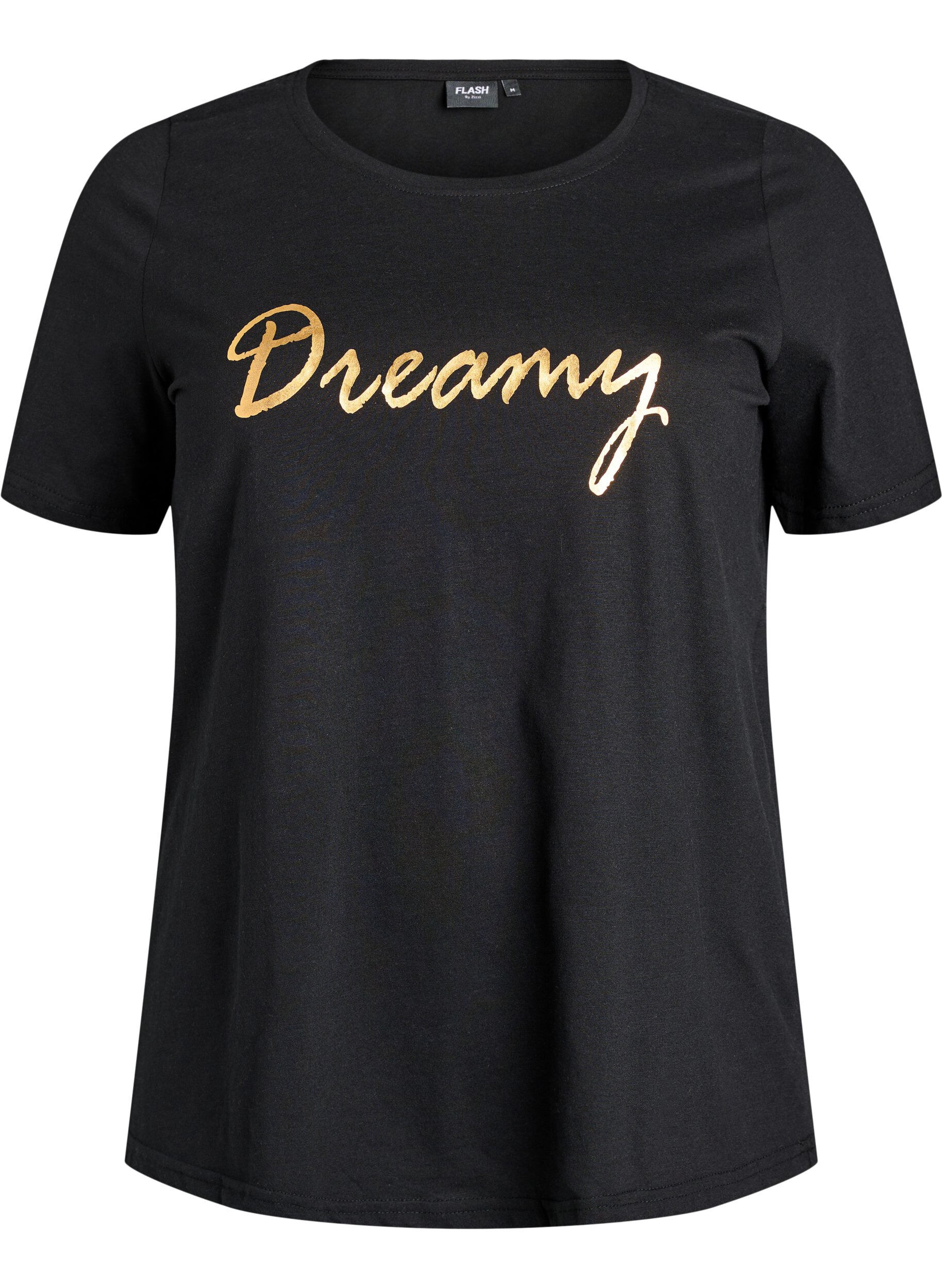 Zizzi FLASH - T-shirt med motiv, Sort, Packshot image number 0