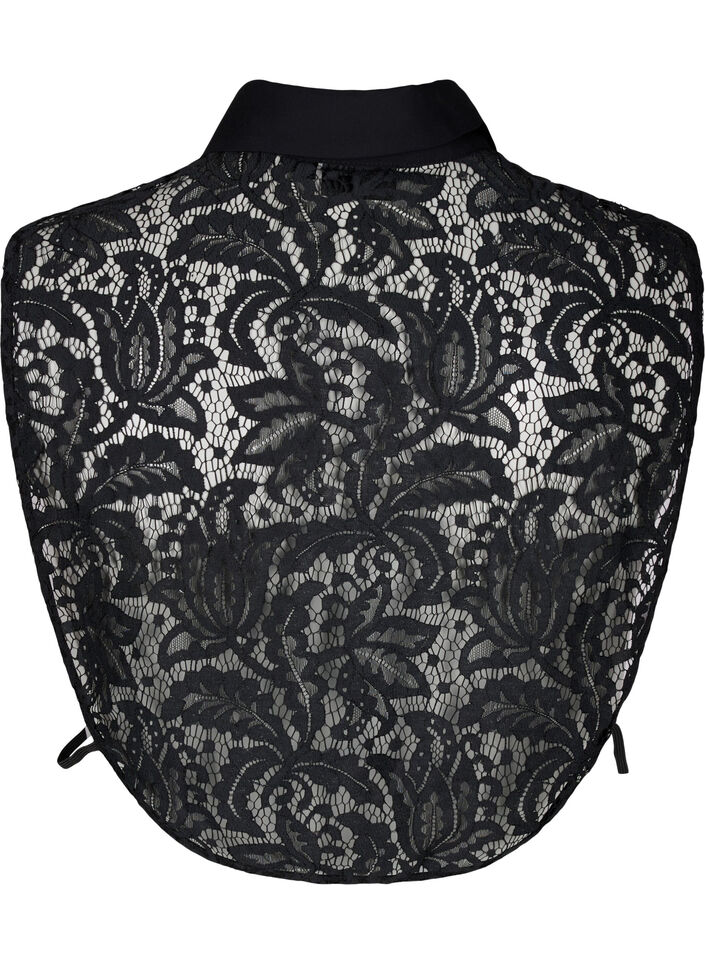 Løs blonde skjortekrave, Black, Packshot image number 1