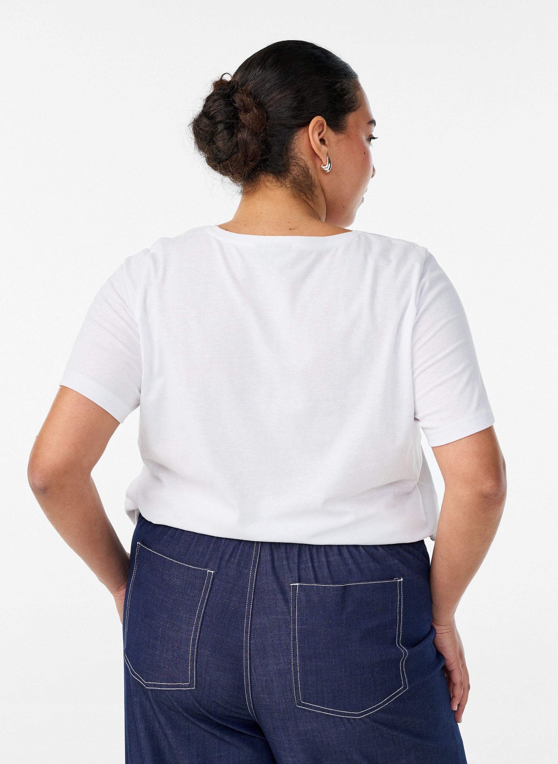 ZizziT-shirt med motiv, Hvid, Model image number 2