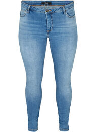 Ekstra slim Nille jeans med høj talje, Light blue denim