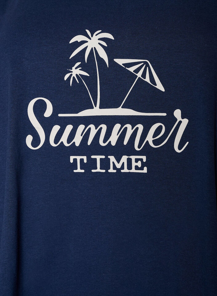 Bomuldstop med a-form, Bl&aring;, Packshot image number 2