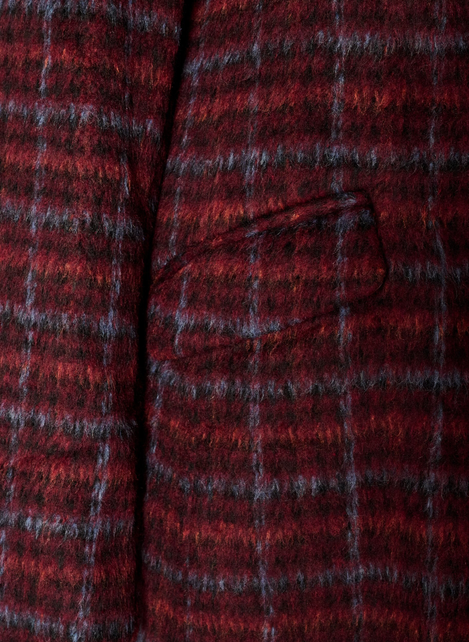 ZizziTernet frakke med lommer, R&oslash;d, Packshot image number 3