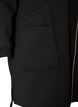 Lang hoodie-cardigan med lynl&aring;s, Sort, Packshot image number 3