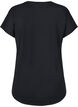 Kort&aelig;rmet tr&aelig;nings t-shirt med v-hals, Sort, Packshot image number 1