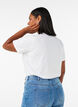 T-shirt i &oslash;kologisk bomuld med frontmotiv, Hvid, Model image number 2