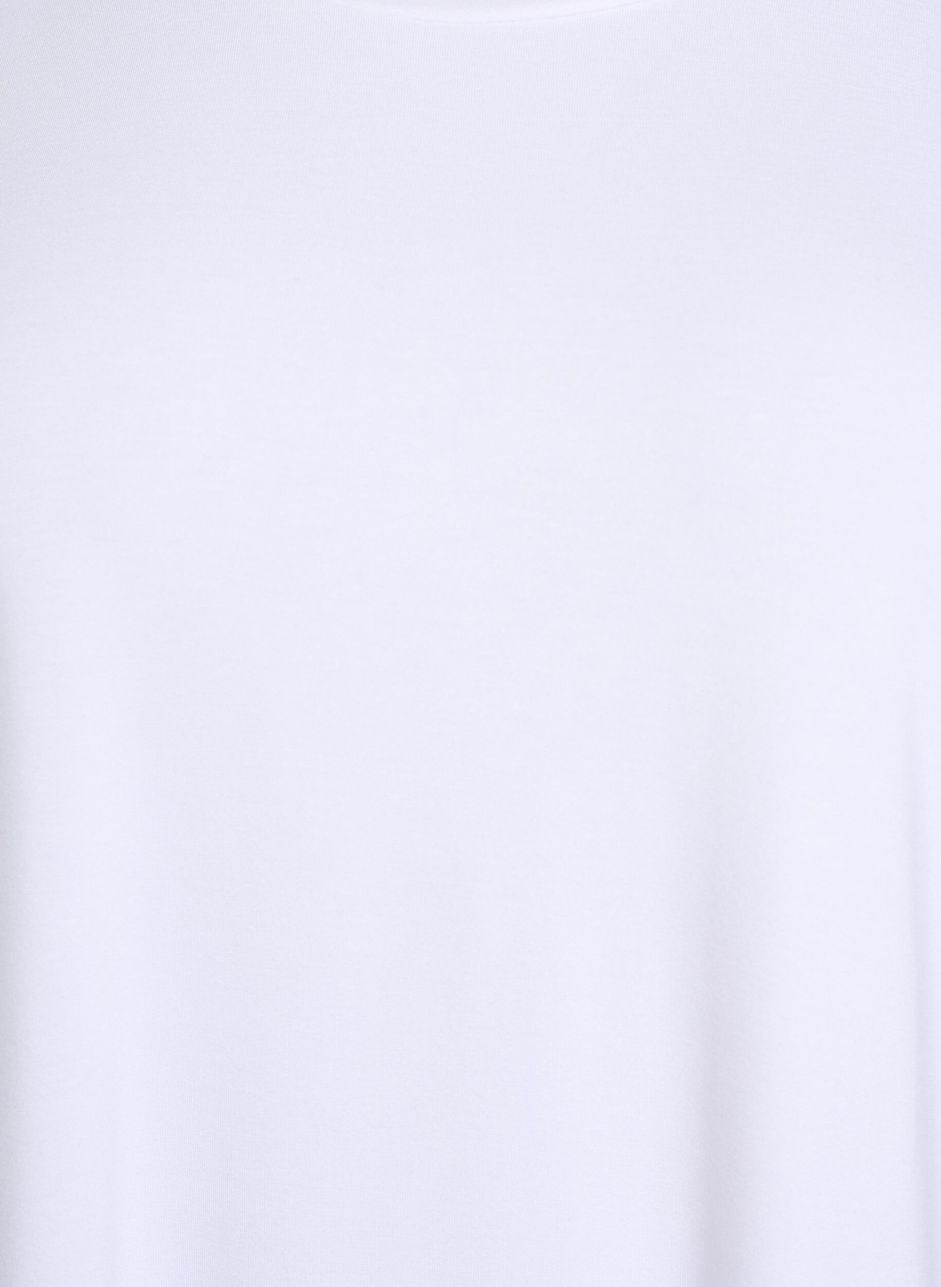 Zizzi L&oslash;s t-shirt i viskose med rund hals, Hvid, Packshot image number 2