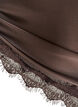 Satint&oslash;rkl&aelig;de med blondekant, Brun, Packshot image number 2